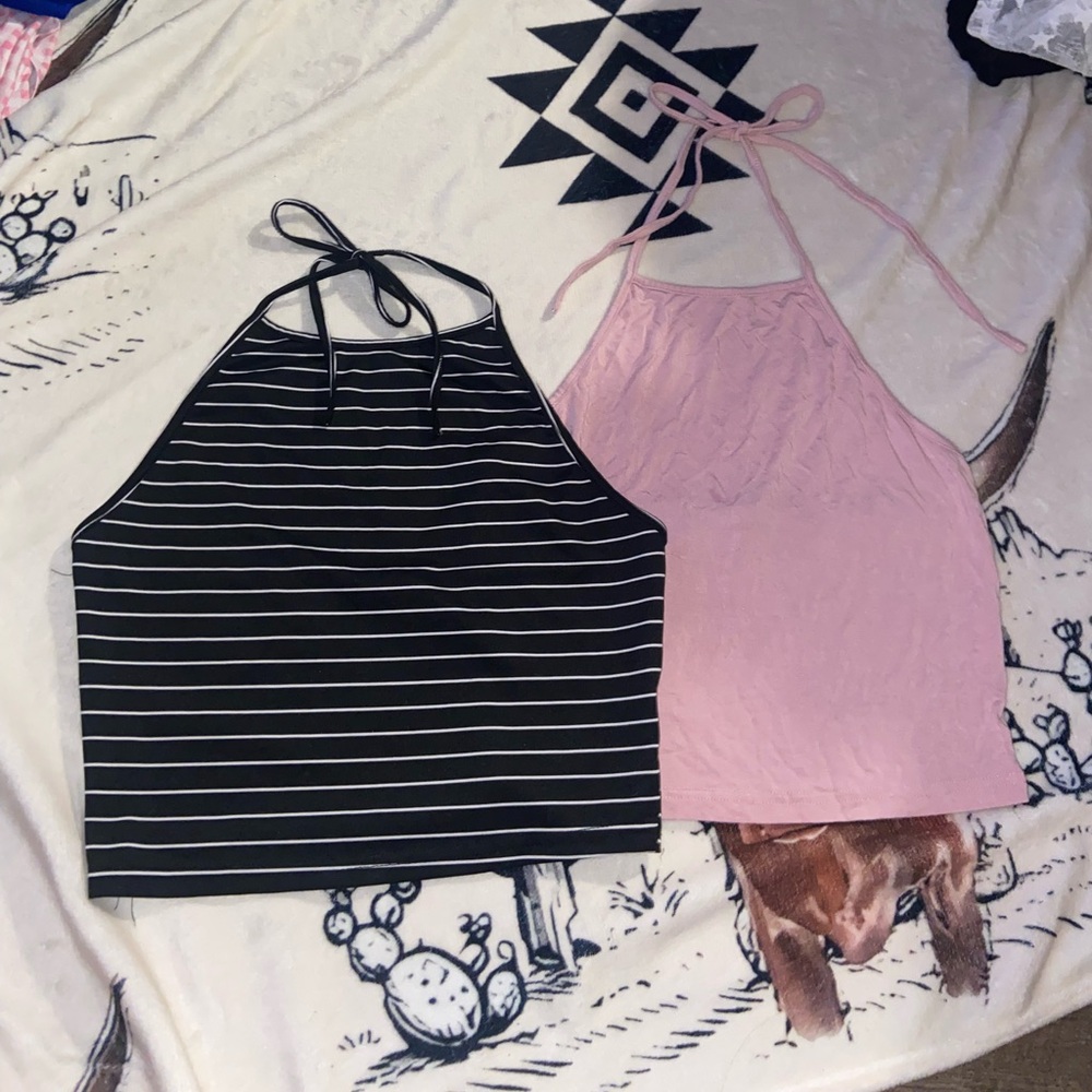 SHEIN CROPPED HALTER TOP